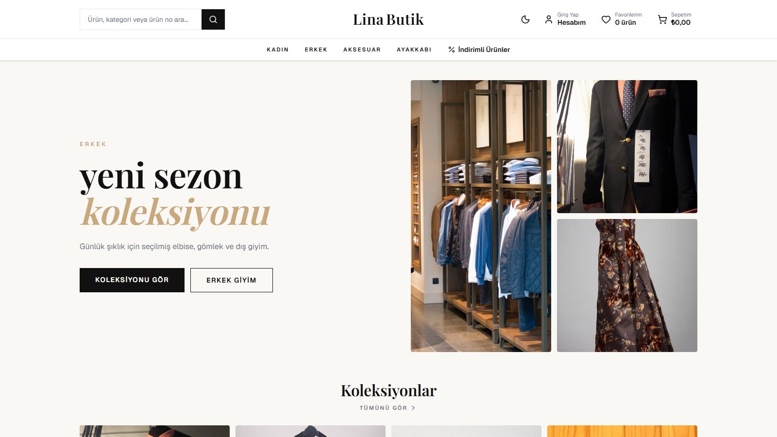 Lina Butik demo mağaza